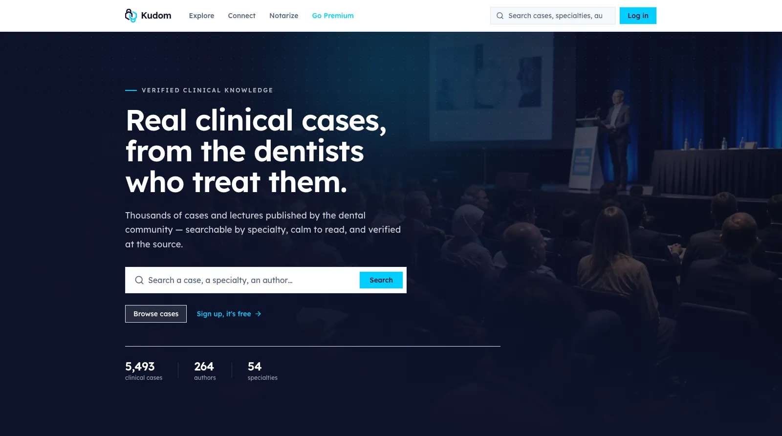 The new Kudom home page